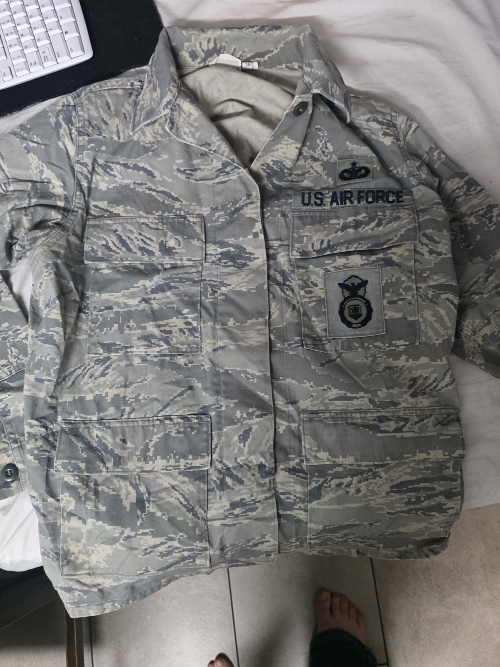 U.S. Air Force Digital Tigerstripe Utility Jacket - Gray Camo